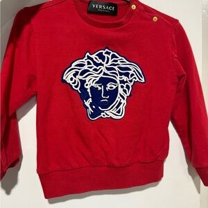 Versace kids Medusa Red Sweatshirt with Medusa Design